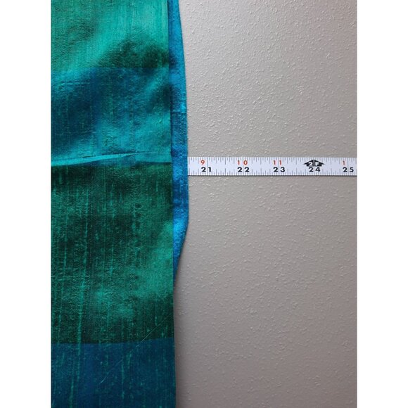 Talbots Silk Sleeveless Top 6P Fitted Colorblock Blue Green Textured Corpcore - Picture 6 of 6